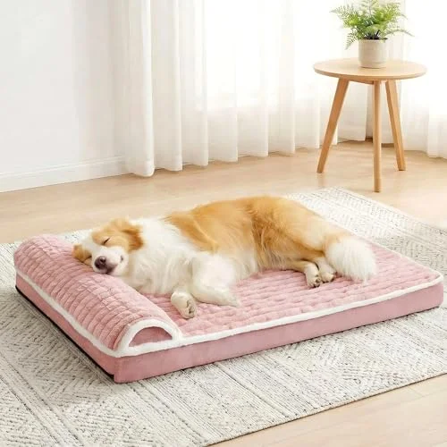 Large Orthopedic Dog Bed — Pink