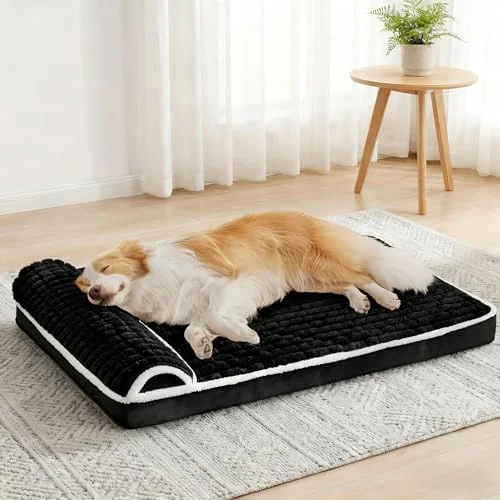 Large Orthopedic Dog Bed — Black