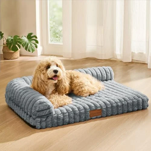 2-Sided Calming Dog Bed — sage grey